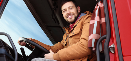 Photo of a truck driver