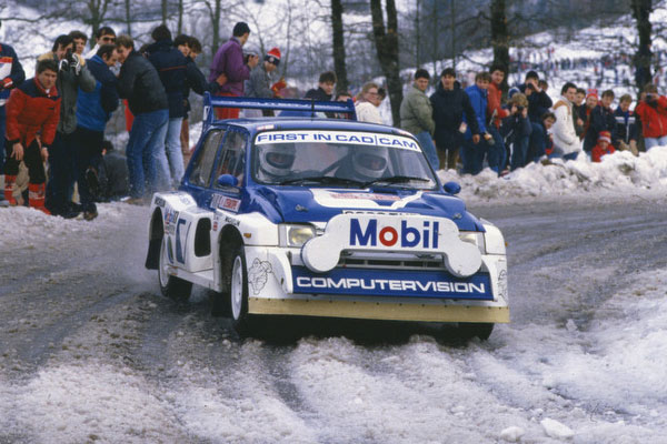 Malcom Wilson driving at Rallye Monte Carlo in 1986