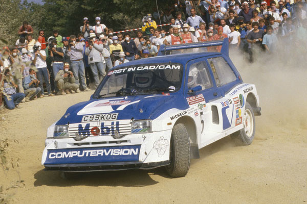 Malcolm Wilson driving at Rallye Sanremo in 1986
