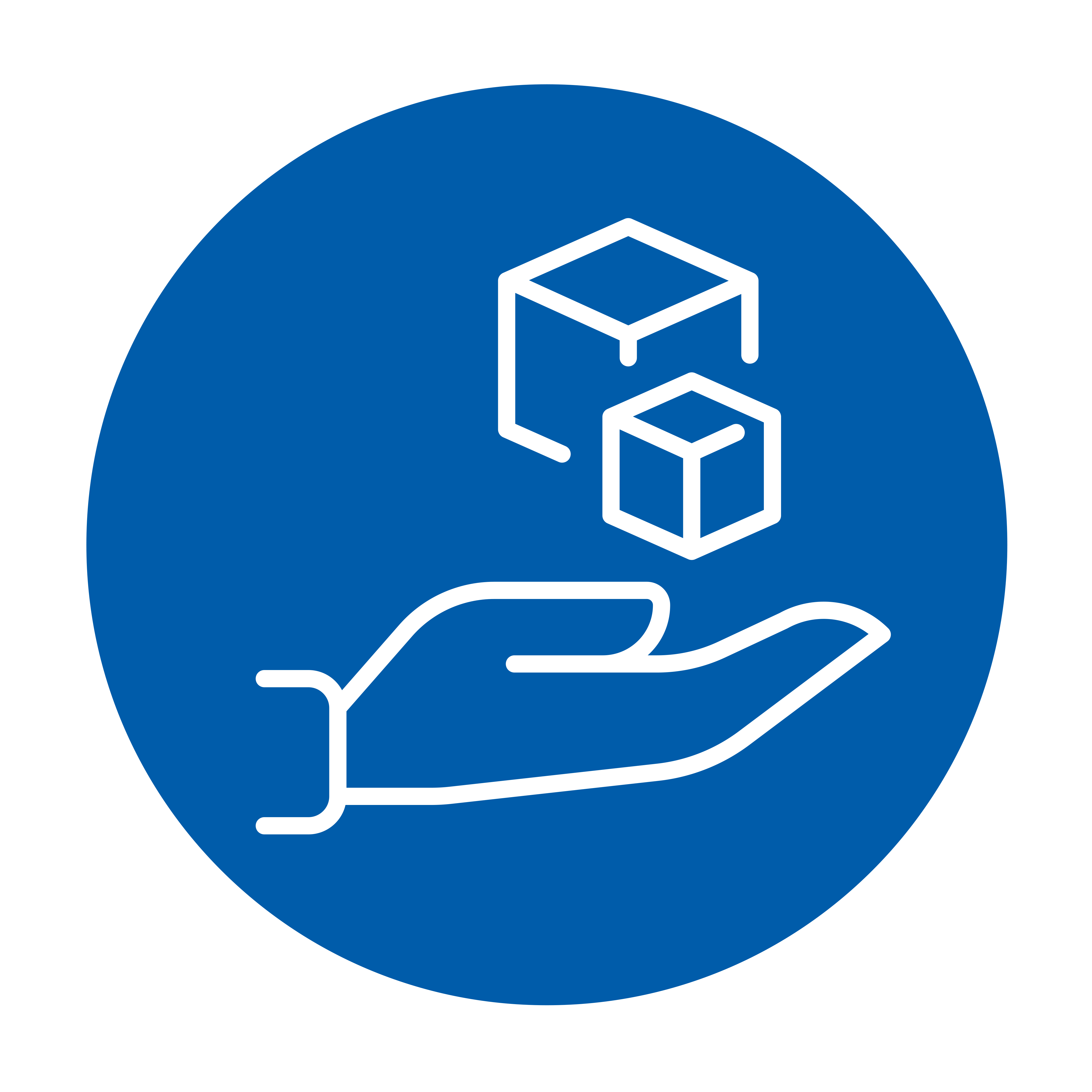 Drawing of a hand with a cube hovering over it 